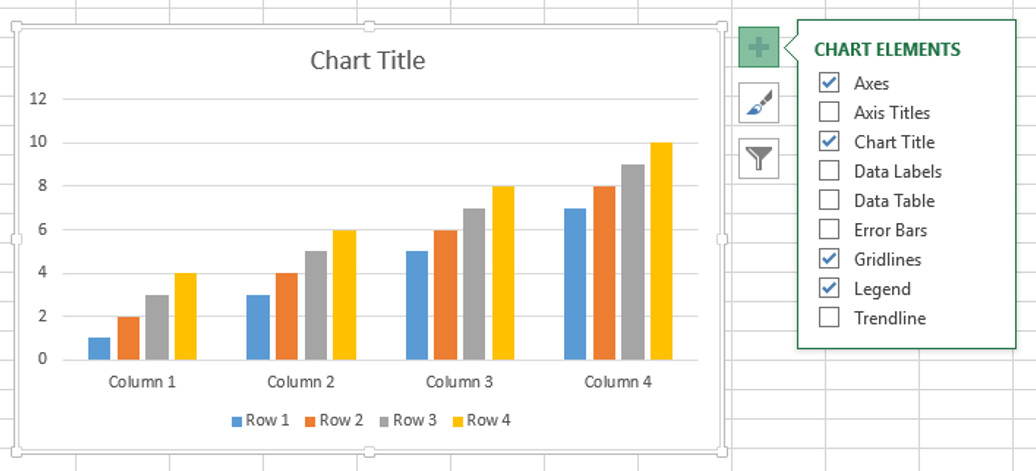 Microsoft Excel, Creating charts, PSP