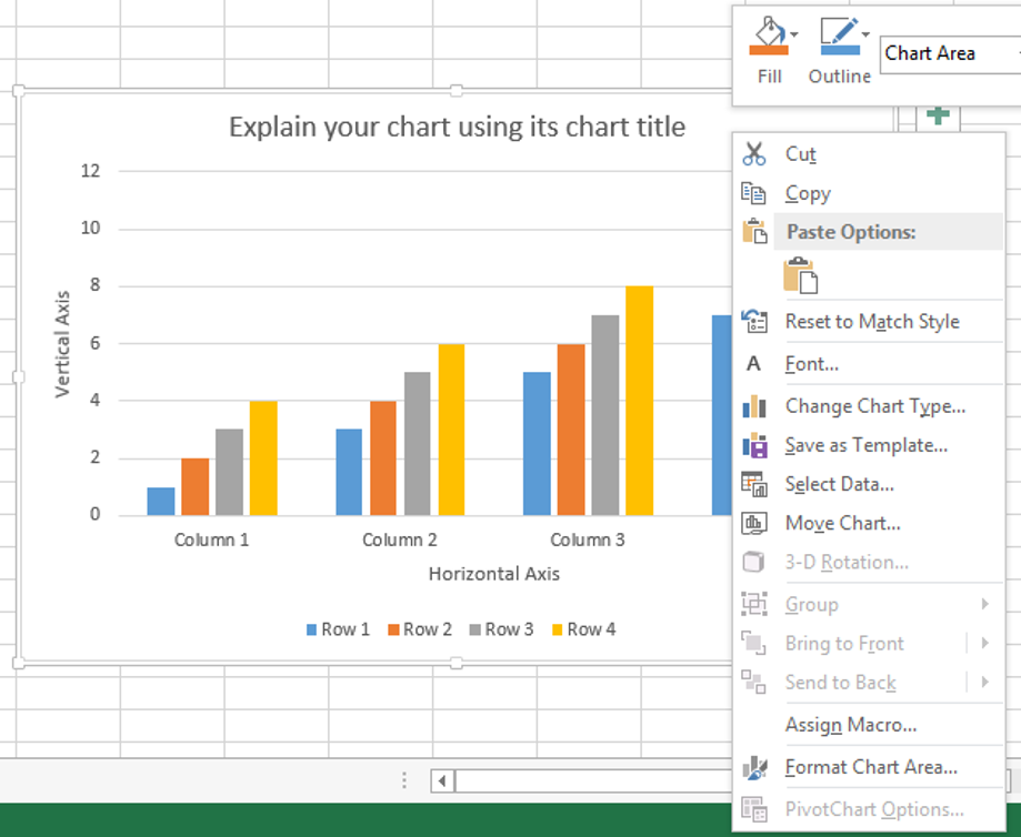 Microsoft Excel, Creating Charts, PSP